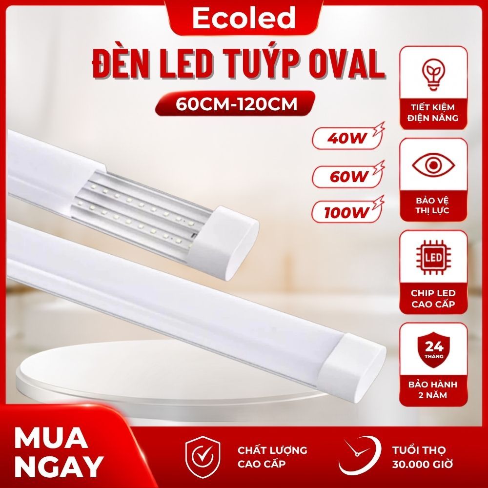 Đèn Tuýp Bán Nguyệt 1M2, 60cm Hiệu Suất Ánh Sáng Cao | Công Suất 40W 60W 100w Bảo Hành 2 Năm