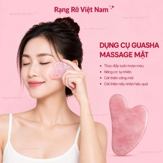 Đá Guasha Massage Nâng Cơ Mặt - Giúp Thon Gọn Mặt. Đá Guasha Thạch Anh Cao Cấp Fullbox. Đá Guasha Giúp Trẻ Hóa Da