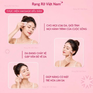 Đá Guasha Massage Nâng Cơ Mặt - Giúp Thon Gọn Mặt. Đá Guasha Thạch Anh Cao Cấp Fullbox. Đá Guasha Giúp Trẻ Hóa Da
