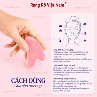 Đá Guasha Thạch Anh Massage Giúp Thon Gọn Mặt - Cây Lăn Massage Thạch Anh Nâng Cơ Trẻ Hóa Da -  Giúp Thư Giãn Thoải Mái