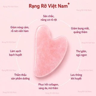 Đá Guasha Thạch Anh Nâng Cơ Mặt Trẻ Hóa Làn Da - Đá Thạch Anh Đủ Màu Giúp Nâng Cơ Mặt Loại Cao Cấp