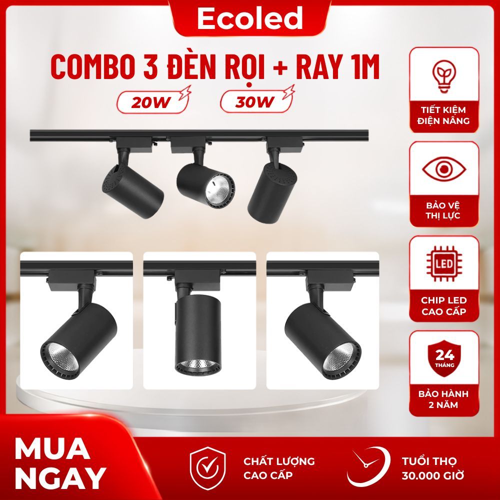 Đèn LED Rọi Ray 20W 30W Xoay 360 Độ - Đèn Lon Chiếu Điểm Trang Trí Shop Thời Trang, Quán Cafe