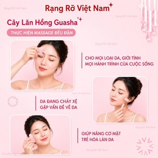 Đá Guasha Thạch Anh Massage Giúp Thon Gọn Mặt - Cây Lăn Massage Thạch Anh Nâng Cơ Trẻ Hóa Da -  Giúp Thư Giãn Thoải Mái