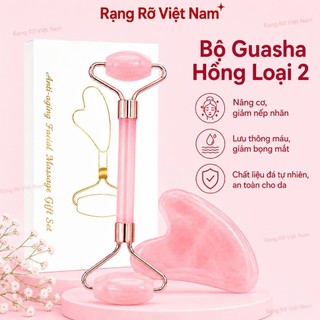 Đá Guasha Thạch Anh Massage Giúp Thon Gọn Mặt - Cây Lăn Massage Thạch Anh Nâng Cơ Trẻ Hóa Da -  Giúp Thư Giãn Thoải Mái