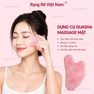 Đá Guasha Thạch Anh Massage Giúp Thon Gọn Mặt - Cây Lăn Massage Thạch Anh Nâng Cơ Trẻ Hóa Da -  Giúp Thư Giãn Thoải Mái