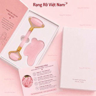 Đá Guasha Thạch Anh Massage Giúp Thon Gọn Mặt - Cây Lăn Massage Thạch Anh Nâng Cơ Trẻ Hóa Da -  Giúp Thư Giãn Thoải Mái