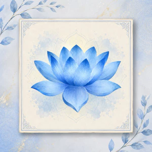 Set 6 Stickers Hoa Sen Xanh