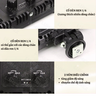 Đèn Trợ Sáng  Studio U800 Kèm Pin, 4 Cánh Kiểm Soát Ánh Sáng Quay Video, Chụp Ảnh, Livestream Chuyên Nghiệp