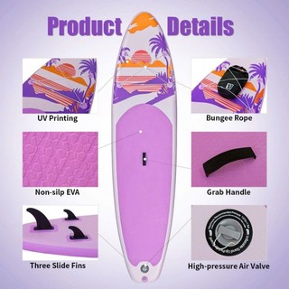 TROPICAL PURPLE - 70D - TIDETREK - Thuyền SUP / Ván chèo đứng bơm hơi