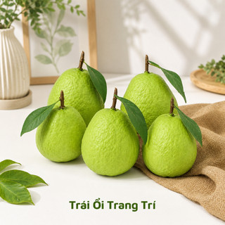 Trái Ổi Giả Cao Cấp Trang Trí | Trái Cây Giả Nhựa Foam Giống Thật Decor Quán Cà Phê Khách Sạn
