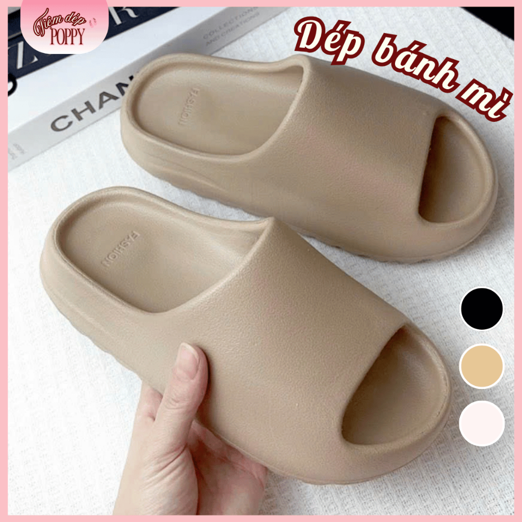 Dép Bánh Mì (TĂNG 1 SIZE KHI ĐẶT) YZ Nam Nữ Vân Nhám Đế Cao 3cm, Dép Đúc Nguyên Khối Cao Cấp Êm Nhẹ Chống Trượt