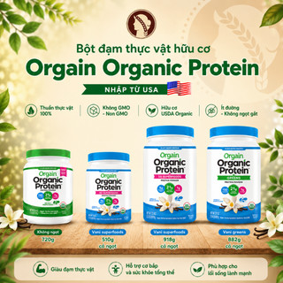 Protein Orgain Bột đạm thuần chay hữu cơ organic protein superfoods