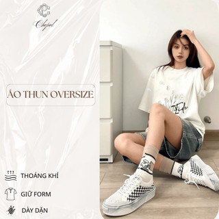 Áo Thun Nữ CHEPOL Cao Cấp In Hoa, 100% Cotton, Thoáng Mát, Thấm Hút, Cổ Tròn, Form Oversize BASIC Có Bigsize - CP_14483