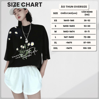 Áo Thun Nữ CHEPOL Cao Cấp In Hoa, 100% Cotton, Thoáng Mát, Thấm Hút, Cổ Tròn, Form Oversize BASIC Có Bigsize - CP_14483