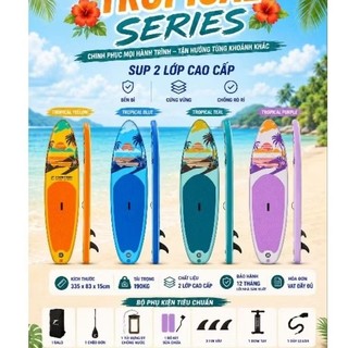 TROPICAL TEAL - 70C - TIDETREK - Thuyền SUP / Ván chèo đứng bơm hơi