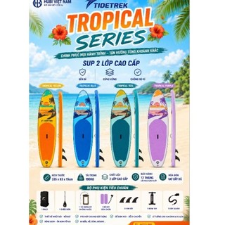 TROPICAL YELLOW - 70B - TIDETREK - Thuyền SUP / Ván chèo đứng bơm hơi