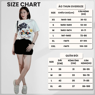 Bộ Áo Phông Nữ Chepol Form Rộng, In CHUCK, Cổ Tròn, Phối Quần Đùi, Chất Cotton ( Áo Thun Trắng + Quần Đùi Đen) -CP_13146