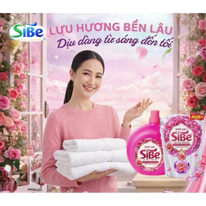 Nước giặt xả SiBE 5in1 hồng thơm hàng chính hãng công ty