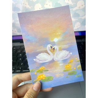 [KatinTown] [Size ~10x14cm] Ảnh Đôi Thiên Nga Tình Yêu Phong Cách Màu Dễ Thương