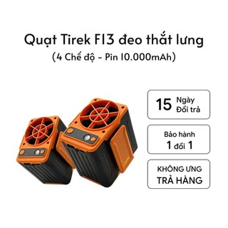 Quạt Mini Đeo Thắt Lưng F13 Hàng Chính Hãng- Chạy Liên Tục 8h-24h Tích Hợp Sạc Dự Phòng 10000mAh