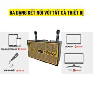 NEW 2025 | Loa Xách Tay 3 Đường Tiếng LEONG L8011 2 Bass 1 Treble, Công Suất Lớn Kèm 2 Mic Kết Nối Đa Dạng.