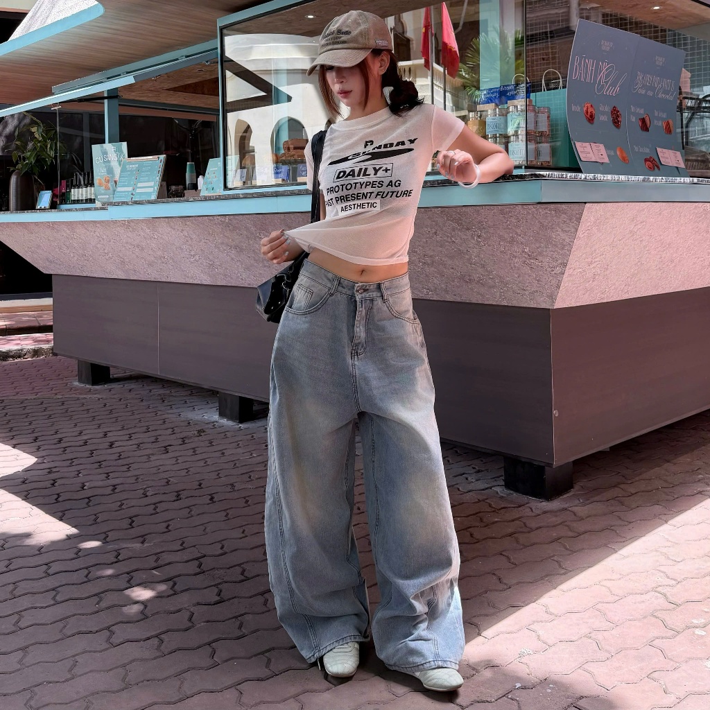 Quần Jeans Basic Ống Cong Form Rộng Thụng Wash Nhiều Màu Tôn Dáng – Baggy Unisex | SSSTore.Aesthetic | BigBuy360 - bigbuy360.vn