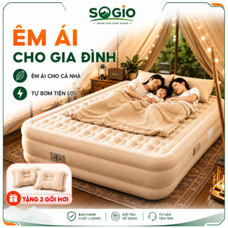 nệm hơi, đệm hơi gấp gọn 1/2/3 Người, Tặng gối và máy bơm sạc, Thích hợp sử dụng trong phòng ngủ
