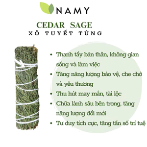 Tuyết tùng Xô thơm Cedar Sage, Thảo mộc xông nhà ,Thanh Tẩy - HÀNG NHẬP KHẨU