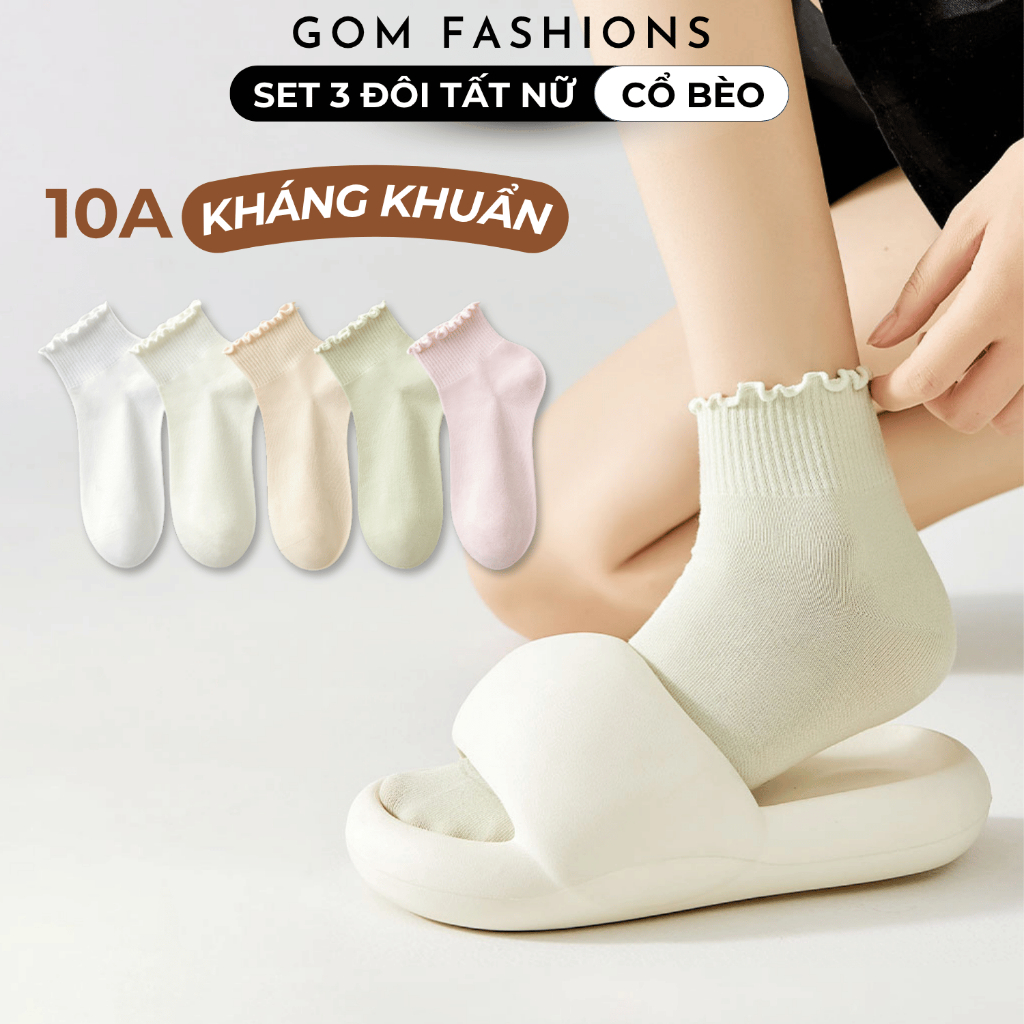 [FLASHSALE] Set tất nữ cổ bèo thời trang thu đông GOMTAT, vớ nhún nữ dễ thương, tôn chân - MIA-25165
