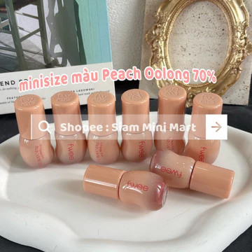 MINI SIZE 2.1G | Son bóng Fwee màu Peach Oolong 70% tách set