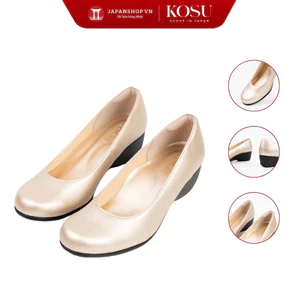 Giày da nữ cao cấp đế xuồng KOSU K-22420 dáng sang siêu nhẹ cao gót êm ái 4,5cm made in Japan
