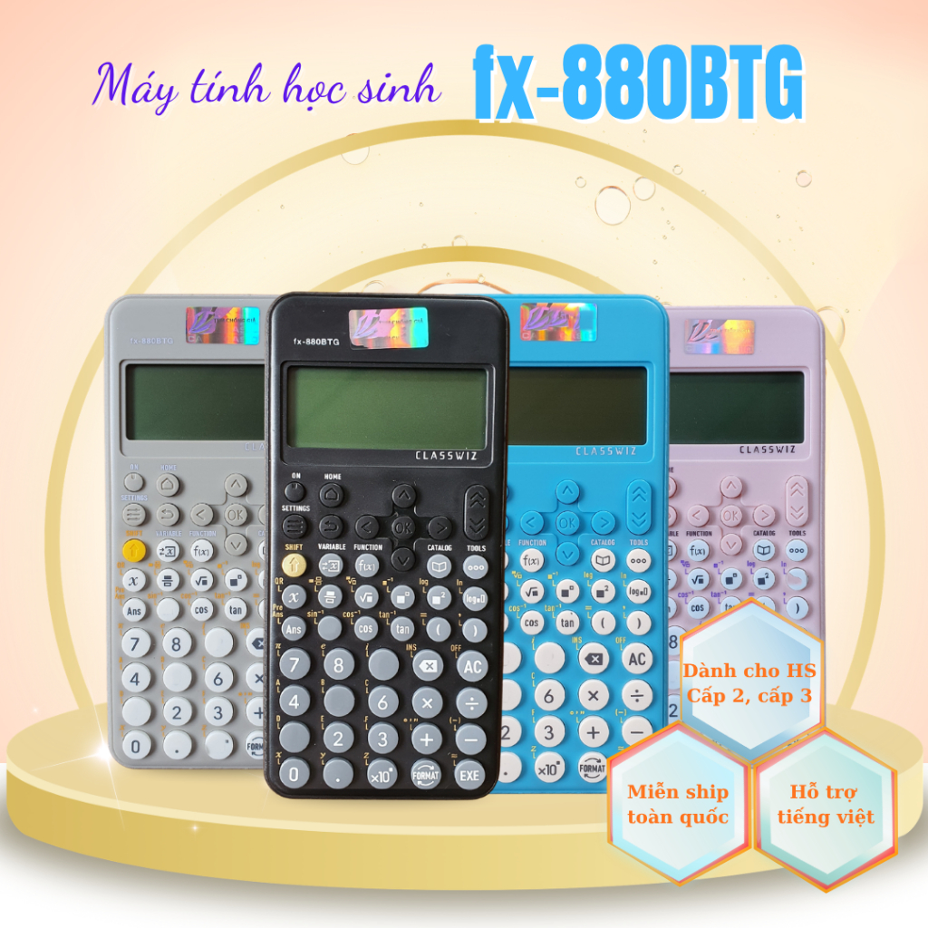 Máy Tính Khoa Học FX-880BTG Dành Cho Học Sinh Từ Lớp 6 Tới Lớp 12