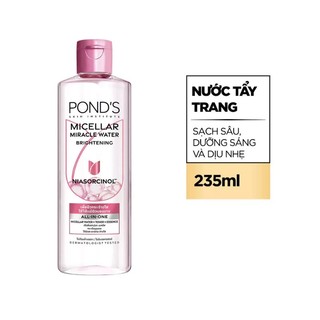 Nước Tẩy Trang Pond's Micellar Miracle Water Brightening 235ml - Làm Sạch Sâu, Dưỡng Sáng Da, Dịu Nhẹ