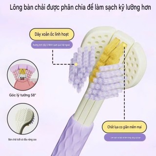 Bàn Chải Đánh Răng 3 Mặt Deep Clean 360° Lông Siêu Mềm – Set 3 Chiếc | Sạch Sâu, Bảo Vệ Nướu