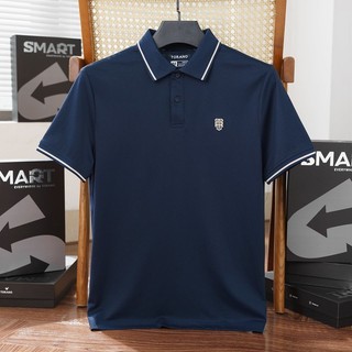 Áo polo nam SMART SIGNATURE POLO TORANO trơn bo kẻ ngắn tay, form chuẩn HSTP904