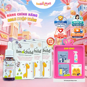 Bộ 3 Vitamin IMOCHILD D3 K2 MK7 DHA Cho Bé Tăng Chiều Cao Hỗ Trợ Tăng Trí Não