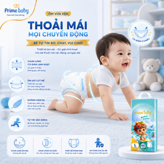 Combo 2 Bịch Bỉm Quần PrimeBaby Bản Nâng Cấp đủ size M100/ L92/ XL84/ XXL80/ 3XL76 Miếng