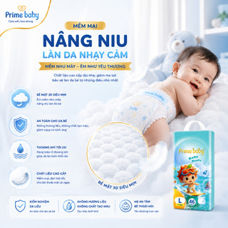 Combo 2 Bịch Bỉm Quần PrimeBaby Bản Nâng Cấp đủ size M100/ L92/ XL84/ XXL80/ 3XL76 Miếng