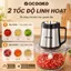 Máy xay thịt Qcooko, Máy xay thực phẩm đa năng, bóc hành tỏi, công suất 300W, cối thủy tinh dày dặn