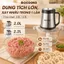 Máy xay thịt Qcooko, Máy xay thực phẩm đa năng, bóc hành tỏi, công suất 300W, cối thủy tinh dày dặn