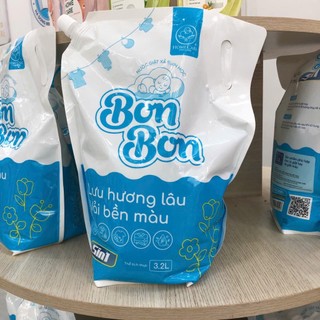 Nước giặt cho bé sơ sinh bon bon Home Care lưu hương lâu, vải bền màu, dịu nhẹ cho da nhạy cảm 3.2L
