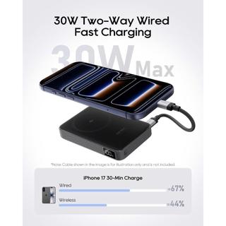 Sạc dự phòng không dây từ tính với sạc nhanh USB-C 30W dung lượng 10000mA WPB100 | Bảo hành 18 tháng