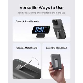 Sạc dự phòng không dây từ tính với sạc nhanh USB-C 30W dung lượng 10000mA WPB100 | Bảo hành 18 tháng