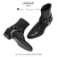 Giày da bò Zip Boots LEMANS ZB01.1, Mũi nhọn, Đế tăng cao 5cm, BH 12 tháng