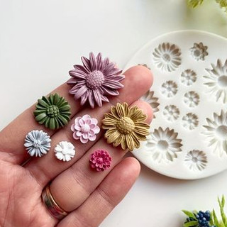 Khuôn Silicon Hoa Cúc Nhỏ TATAMI Tạo Hình Nến Thơm Trang Trí Handmade Chi Tiết Sắc Nét Dễ Tháo Khuôn