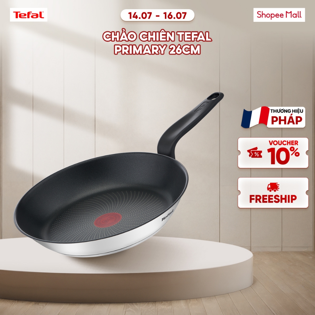 Chảo chiên inox chống dính đáy từ Tefal Primary 26cm