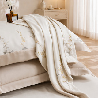 [LỤA TENCEL MÁT LẠNH] Bộ 5 món ga giường và áo gối NIN Tencel Pristine nhiều màu 1m6, 1m8, 2m