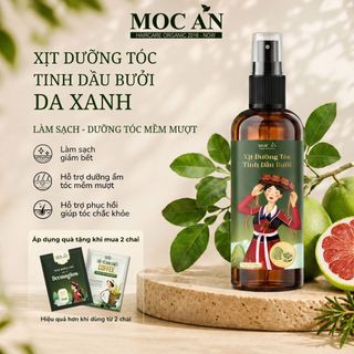 Xịt Dưỡng Tóc Tinh Dầu Bưởi Da Xanh Mộc Ân Haircare 120ml - Hỗ Trợ Giảm Rụng & Chăm Sóc Tóc
