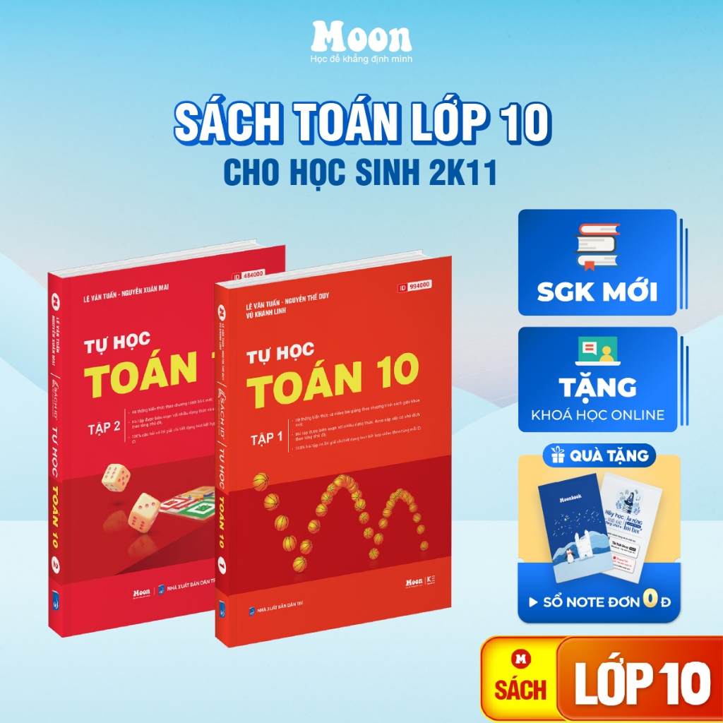 Sách Toán 10 sách tự học Toán học chuẩn chương trình SGK mới kèm video bài giảng bản 2026