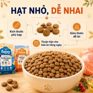 Thức Ăn Hạt Cho Mèo Furry Wonder 300g/1.5kg – 83% Nguồn Đạm Động Vật, Hair & Skin Hoặc Urinary Care